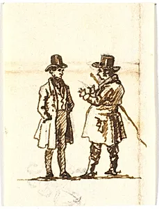 To diskuterende mænd by Martinus Rørbye