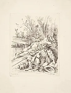 To drenge sover op ad et træ by Marie-Jeanne Boucher
