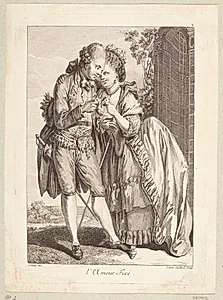 To elskende, der bryder et brød (L'Amour Fixé)