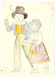 To gående børn by Wilhelm Bendz