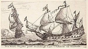 To hollandske fregatter by Reinier Zeeman