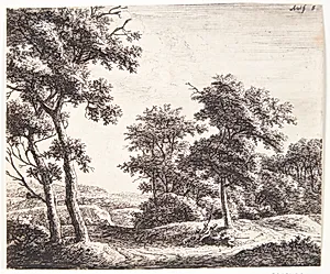 To hyrder under et træ by Anthonie Waterloo