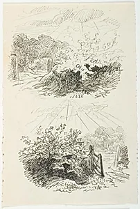 To illustrationsudkast til H.C. Andersen, Hurtigløberne by Lorenz Frølich
