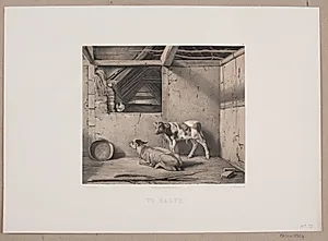 To kalve by Adolph Kittendorff