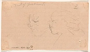 To karikerede hoveder i profil by Joakim Skovgaard