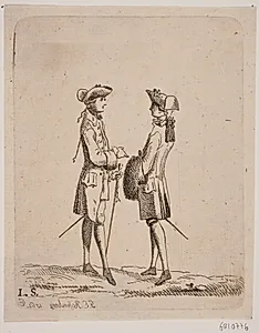 To Kavallerer mødes by Georg Erdman Rosenberg