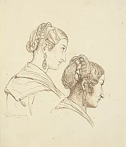 To kvindehoveder by Wilhelm Marstrand