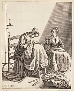 To kvinder, der syer