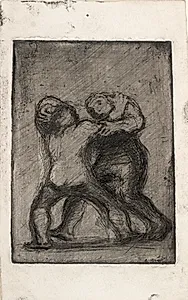 To mænd, der slås by Oluf Hartmann