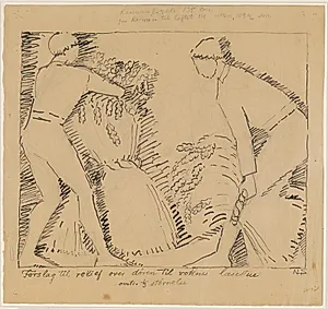 To mænd med kornneg by Niels Larsen Stevns