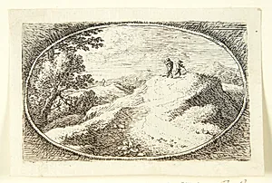 To mænd på en bakke by Herman van Swanevelt