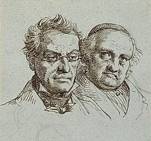 To mandshoveder by Wilhelm Marstrand