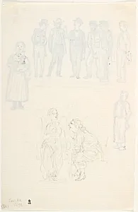 To siddende skikkelser by Lorenz Frølich