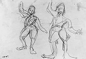To skitser af en dansende klovn, Gork by Emile Othon Friesz