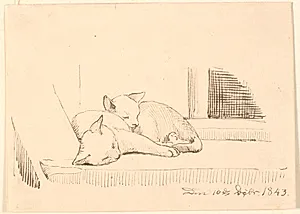 To sovende katte. by P.C. Skovgaard