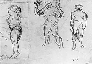 To stående, mandlige akrobater by Emile Othon Friesz
