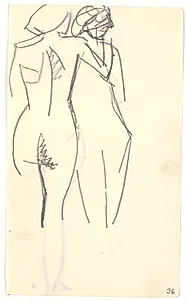To stående modeller by Isakson, Karl
