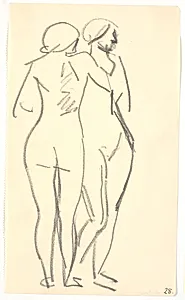 To stående modeller by Isakson, Karl