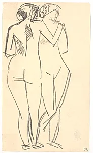 To stående modeller by Isakson, Karl