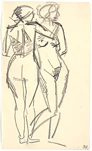 To stående modeller by Isakson, Karl
