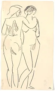 To stående modeller by Isakson, Karl