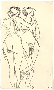 To stående modeller by Isakson, Karl