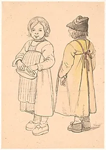 To studier af lille svensk dreng fra Leksand by Wilhelm Marstrand