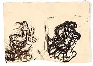 To studier til "To kvinder slås om en mand" by Oluf Hartmann