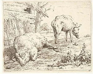 To svin i en svinesti by Karel Du Jardin