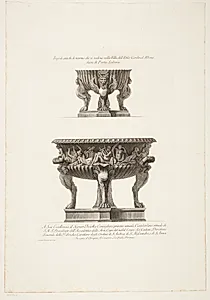 To trefødder i marmor by Giovanni Battista Piranesi