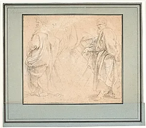 To udkast til Apostlen Andreas og en studie til Melkisedek by Peter Paul Rubens