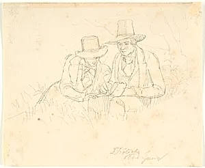 To unge kunstnere i det frie by Lorenz Frølich