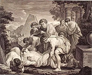 Tobias lader i pestens tid de døde begrave by J.F. Clemens