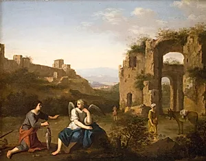 Tobias og englen by Toussaint Gelton