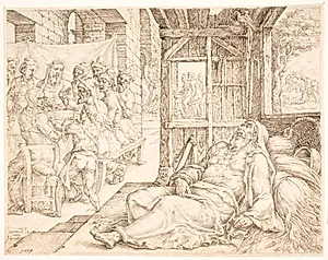 Tobits blindhed by Maarten van Heemskerck