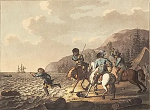 Tordenskjold undslipper de svenske dragoner by Niels Truslew