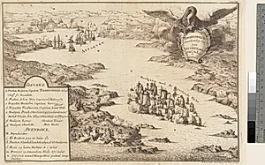 Tordenskjolds tog på Dynekilden 1716 by Odvardt Helmoldt de Lode