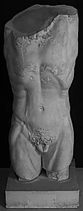 Torso af den ved hænderne ophængte Marsyas by Ubekendt