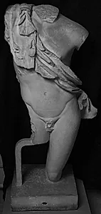 Torso af satyr, der læner sig mod et træ by Ubekendt