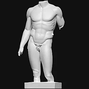 Torso af stående nøgen ung mand, Spydbæreren eller Doryforos, Pourtalès-torsoen by Ubekendt