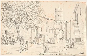 Torvet i Nemi by Wilhelm Marstrand