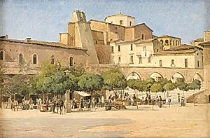 Torvet i Sulmona by Edvard Petersen