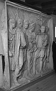 Trajan slutter fred med germanerne by Ubekendt