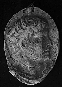 Trajan søjlen. Mandehoved, højre profil by Ubekendt