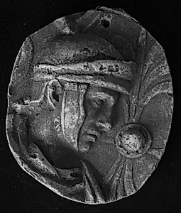 Trajan søjlen. Mandehoved, højre profil by Ubekendt