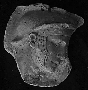 Trajan søjlen. Mandehoved, højre profil by Ubekendt