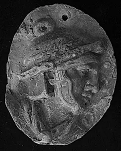 Trajan søjlen. Mandehoved, højre profil by Ubekendt
