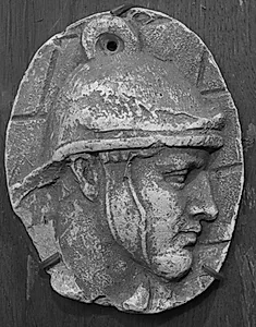 Trajan søjlen. Mandehoved, højre profil by Ubekendt