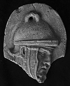 Trajan søjlen. Mandehoved, højre profil by Ubekendt