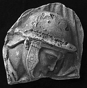 Trajan søjlen. Mandehoved, højre profil by Ubekendt